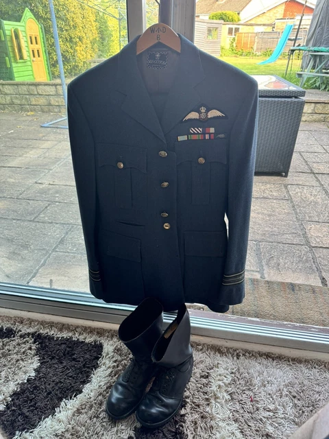 RAF UNIFORM & Boots of WW2 DFC Pilot A/FL George Frederick Turner £195. ...