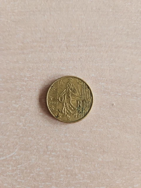 BANQUE CENTRALE EUROPEENNE 10 centimes d'euro, frappe sur flan blanc 1999 Pessac v24_2496 Euros