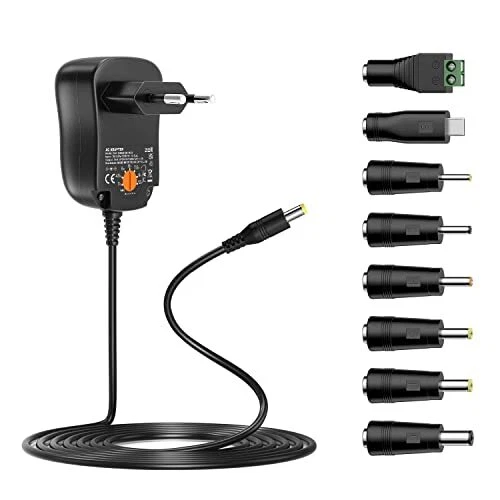 24W Adaptateur Secteur Universel 3V 4.5V 5V 6V 7.5V 9V 12V 1A 2A AC DC A...