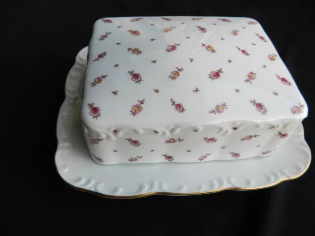 Rosenthal Classic Rose Pattern Butter Dish - 17.5Cm