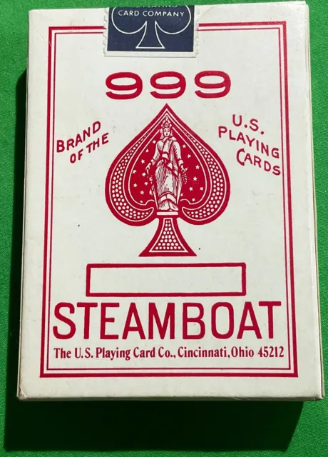 Sealed USPCC Old Vintage * STEAMBOAT 999  Pack Wide Playing Cards POKER GAMBLING