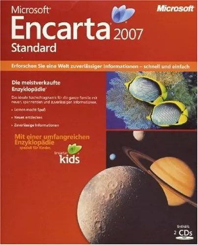 PC Microsoft Encarta 2007 Enzyklopädie Deutsch NEU+OVP