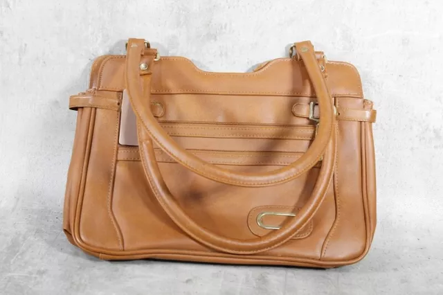 1 x alte Handtasche Tasche Braun Vintage Deko Damen Ambassdador