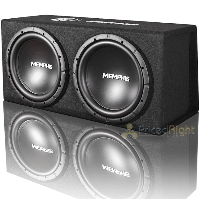 Memphis Audio Dual 12" Subwoofers with Ported Enclosure 1000 Watts Max SRXE212V