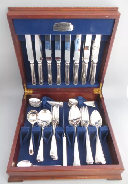 73 Piece Elkington Grecian/Athenian A1 Silver Plated Canteen of Cutlery 8 Places