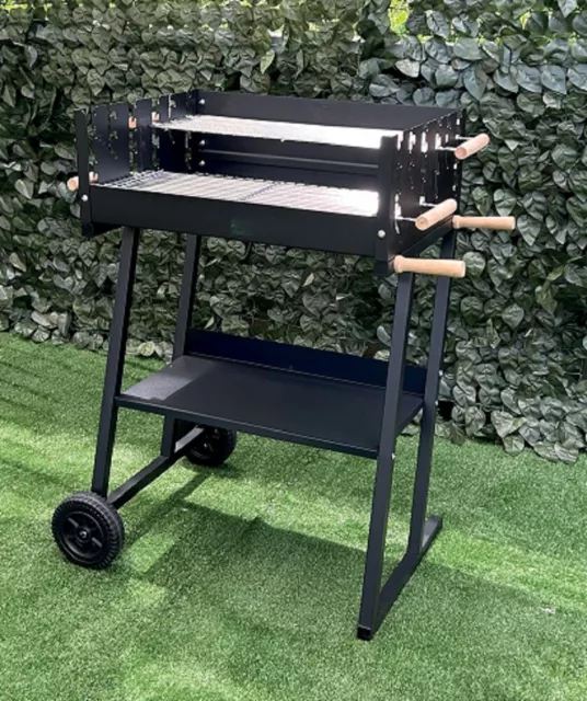 Barbecue A Carbone Mod.steak House Con Ruote Cm60X45X90H Fornacella