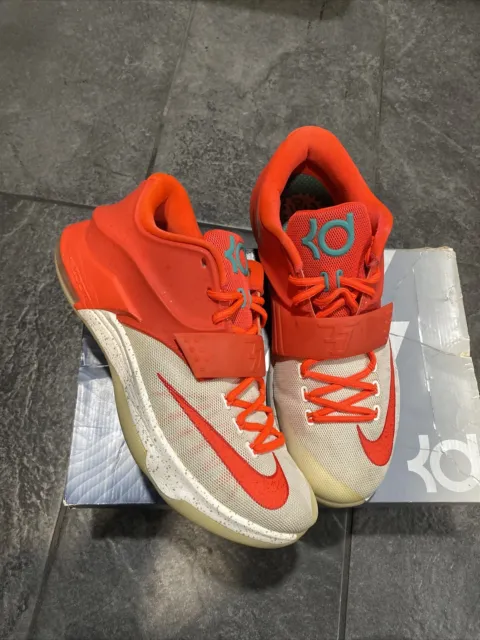 2014 Men's Nike KD 7 TB Christmas Eggnog Crimson Size 11 Used Rare NDS OG