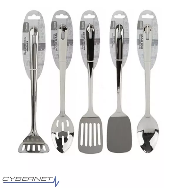 5PC kitchen utensil set Stainless Steel Turner Masher Slotted Spoons