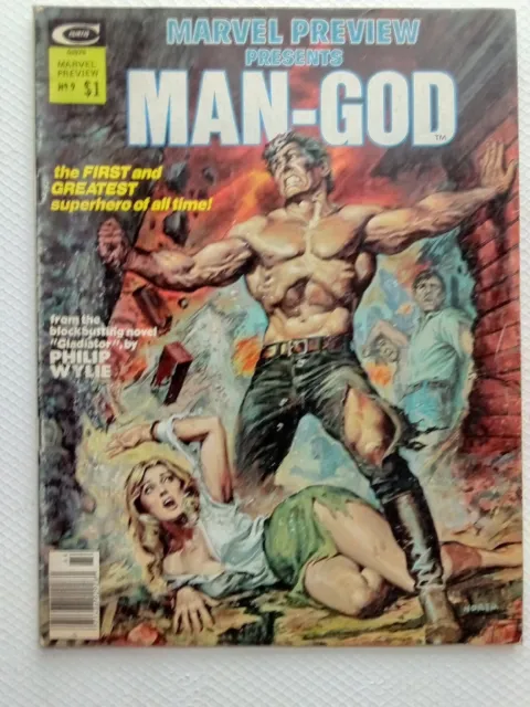 Marvel Preview #9 magazine(winter 1976)Man-God.special.Good.Bagged/Boarded.