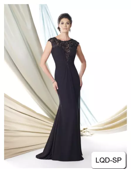 MONTAGE BY MON CHERI 114926 Dress Gown Black Medium $498