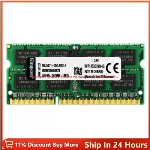 Kingston DDR3 DDR3L 4GB 8GB 1066 1333 1600 1.5V 1.35V SO Memory RAM for Notebook