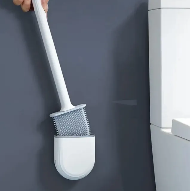 SCOPINO PER WC bagno spazzola per pulizia in silicone con portascopino da  muro EUR 6,99 - PicClick IT