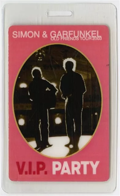 Simon & Garfunkel 2003 Old Friends concert tour VIP Laminated Backstage Pass