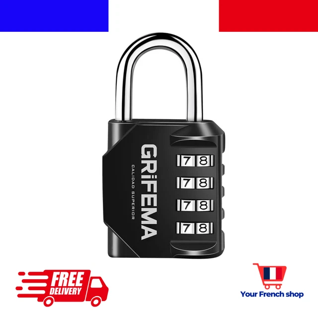 Cadenas Casier, Cadenas Code 4 Chiffres pour Intérieur et Extérieur