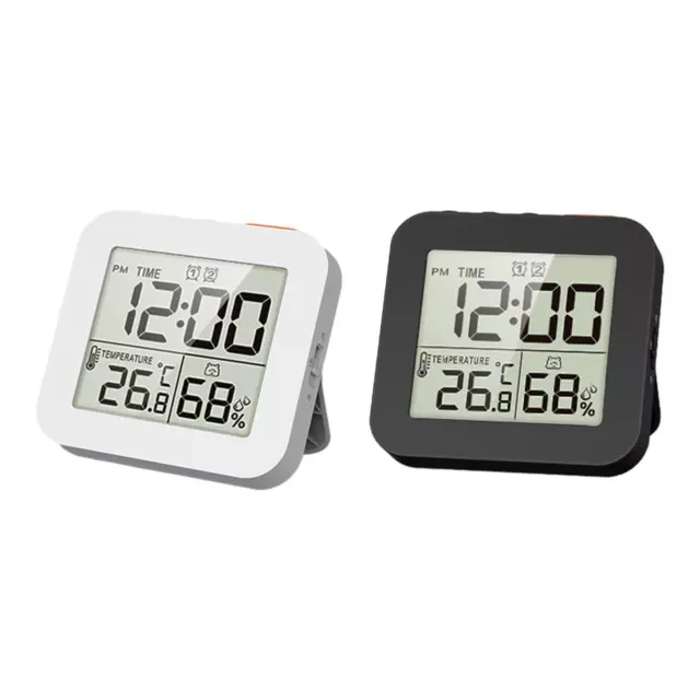 Waterproof Clocks with Alarm Digital Bathroom Clock Shower Timer Kitchen Timer