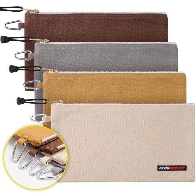 Utility Bag, Canvas Zipper Tool Bags - Heavy Duty Tools Pouch