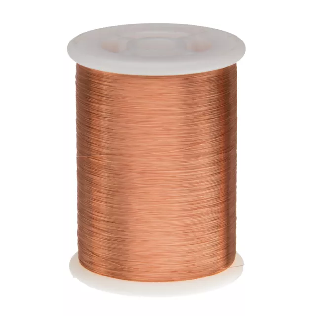 38 AWG Gauge Enameled Copper Magnet Wire 1.0 lbs 19952' Length 0.0043" 155C Nat