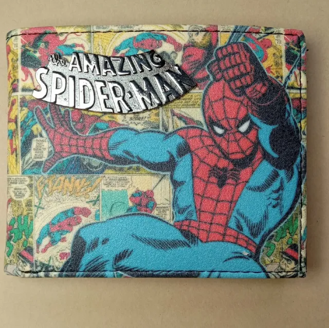 Amazing Spider-Man BI-fold Leather Wallet Marvel Comics Cover Art Novelty PLAQUE