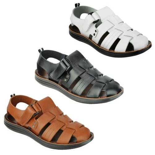 Hommes Cuir Croix Bracelet Sandales Jésus Style Été Vacances Plage Marche Mules