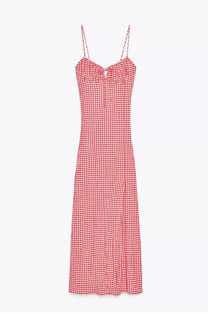 ZARA RED WHITE Gingham Check Midi Dress Open Back Front Vent Size M Bloggers 28.78 - PicClick UK ZARA RED WHITE Gingham Check Midi Dress Open Back Front Vent Size M Bloggers 28.78 - PicClick UK