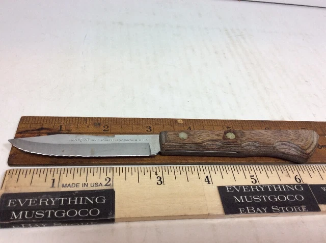 VTG 2-3/4" Blade EKCO FLINT Stainless Vanadium Paring Knife Arrowhead Serrated