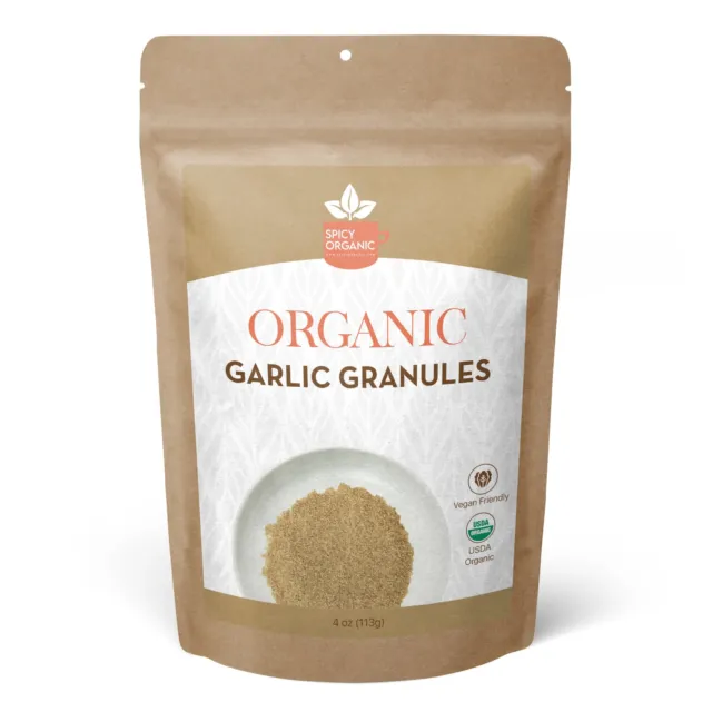 Organic Garlic Granules-Gránulos De Ajo- Add Rich Garlic Flavor to Your Cooking