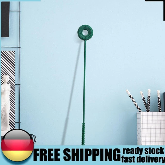 Baby Cup Brush Reusable Silicone Pipe Tube Cleaner Kichen Gadgets (Dark Green) D