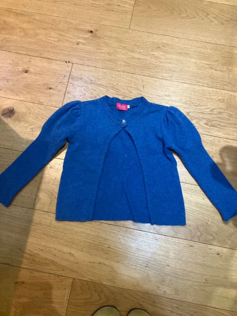 Gorgeous merino lambswool blue Cardigan  Age 5-6yrs