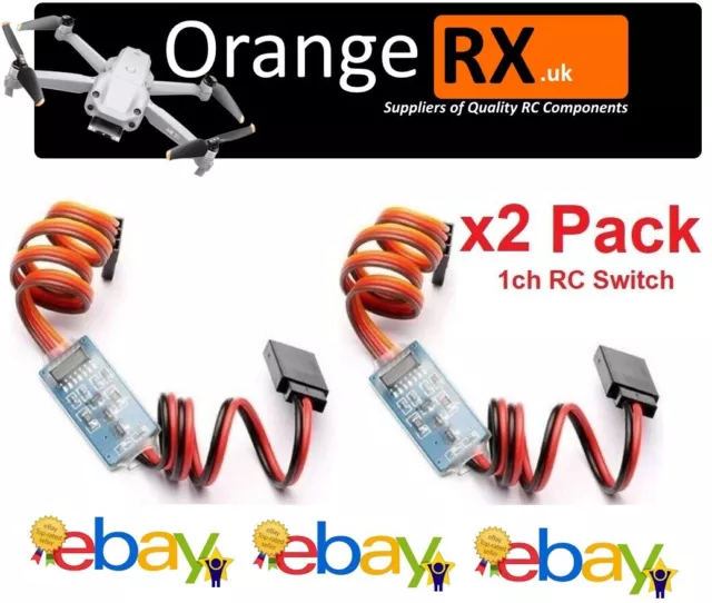 RC Remote Control 1ch On Off Switch RC Receiver Operated Switch X2 PACK