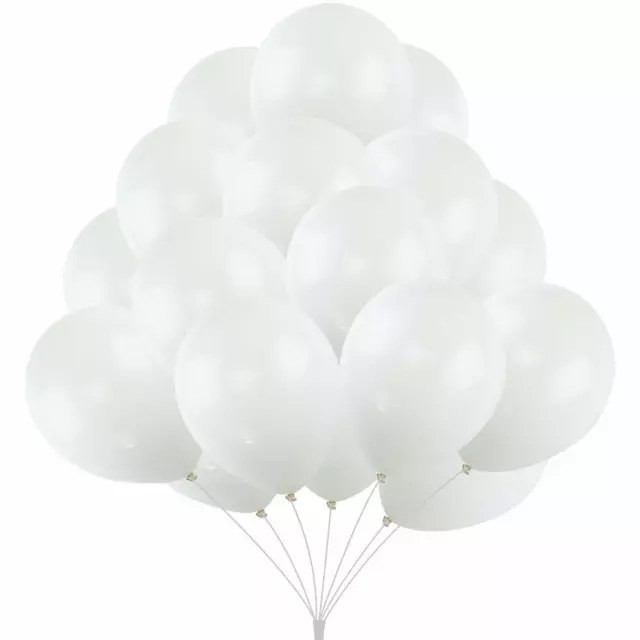 63.5X30.5cm Latex Uni Transparent Blanc Hélium Ballons Fête Mariage Anniversaire