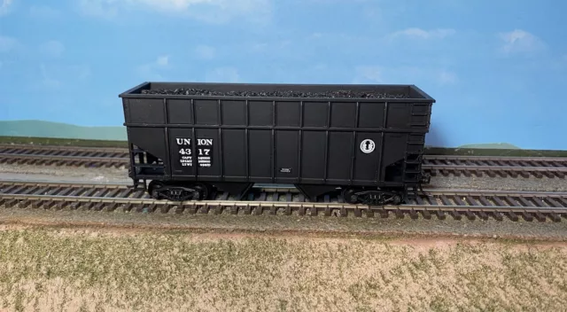 *NEW*Custom HO Walthers Union RR 2 Bay High Side Coke Hopper. URR**NICE**READ**