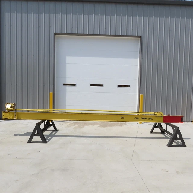 2000Lb (1Ton) Cap Wall-Mount Overbraced Tie-Rod Jib Crane 201" Swing