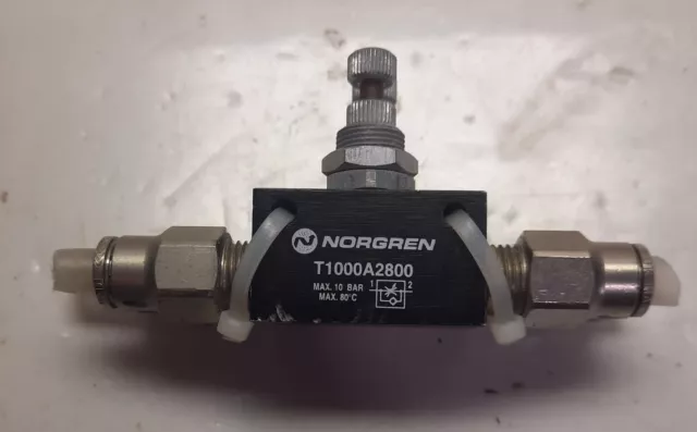 Norgren T1000C2800 10-Bar Check Valve, Lot of (2), Used