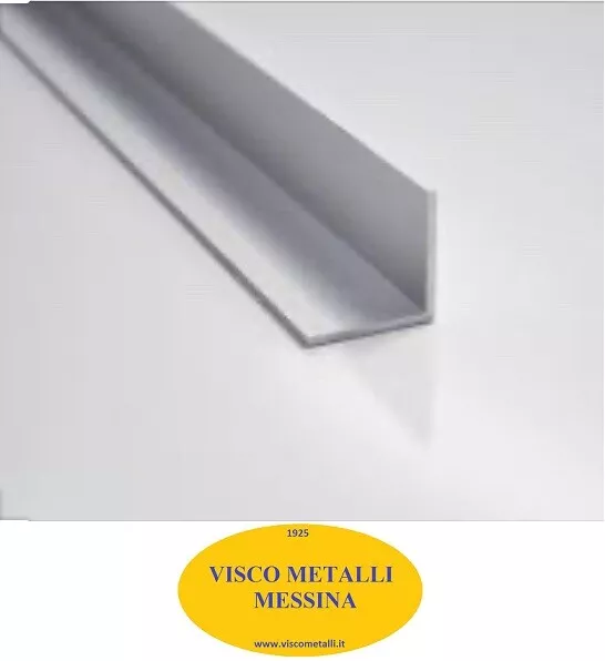 Barra Profilo Angolare alluminio anodizzato argento mm 10x10x1 mt 2 fai da te