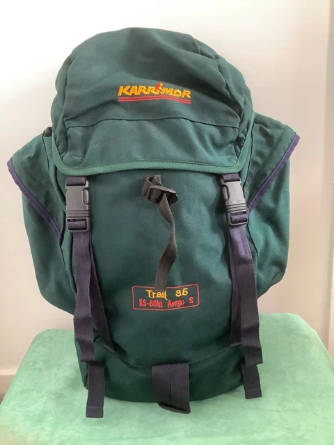 VINTAGE KARRIMOR TRAIL 35 Rucksack KS60ht Aergo S Green 35.00 PicClick UK