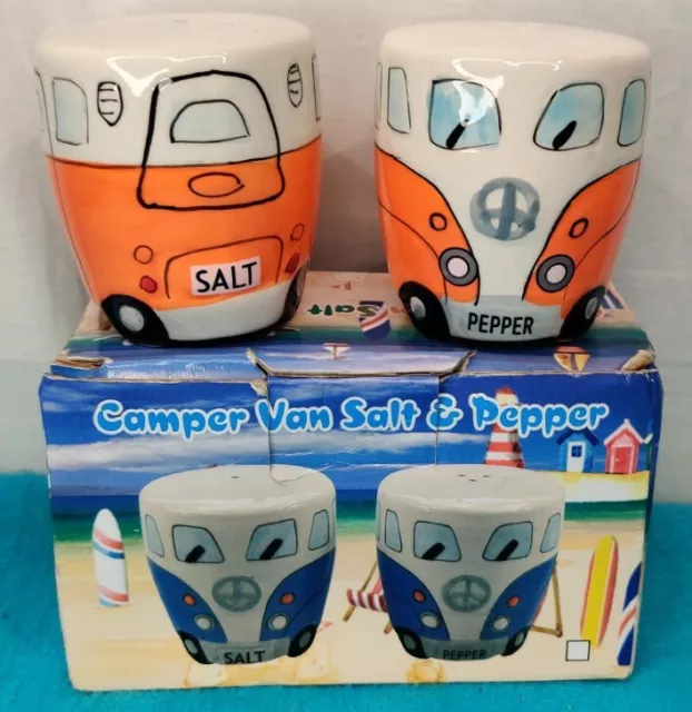 Camper Van Ceramic Salt And Pepper Shaker Pots