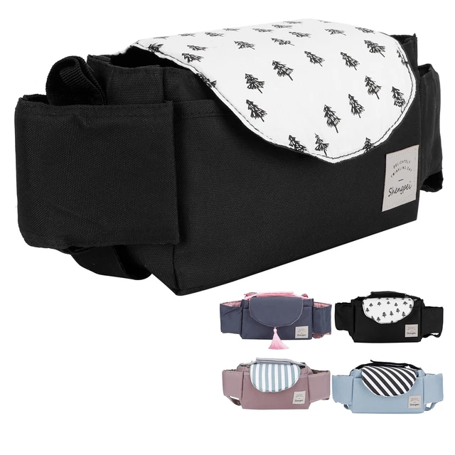 Baby Stroller Hanging Bag Organizer Universal Cup Holder Storage Bag Stroller