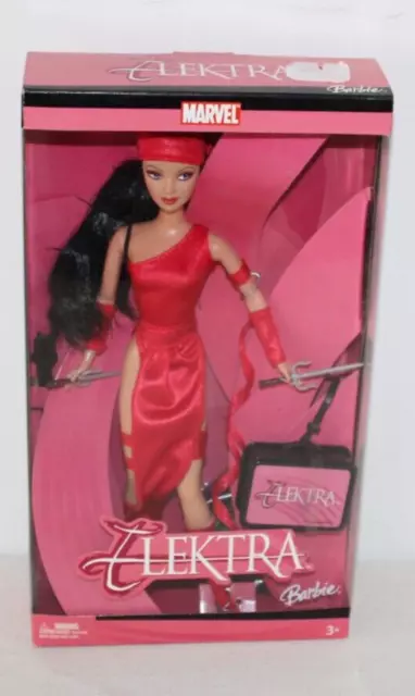 Marvel Comics Elektra Barbie Doll 2005 Mattel #H1699 NRFB