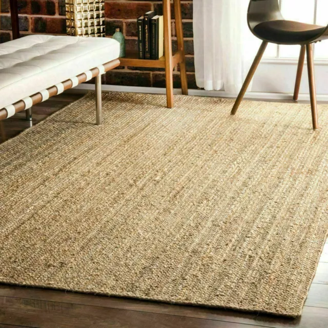 Tapis 100% naturel Jute Runner style tressé Tapis fait main Tapis moderne