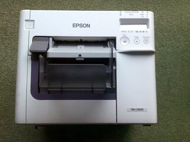 Epson TM-C3500 Inkjet Label Printer & Installation CDROM's x2 (5 Months Old)