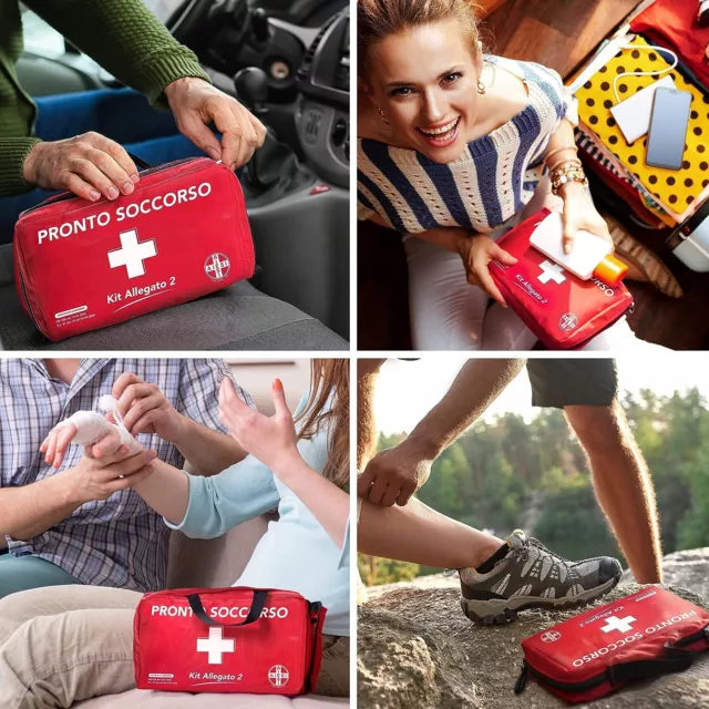 cassetta kit pronto PRIMO SOCCORSO borsa medica kit emergenza per azienda auto 3