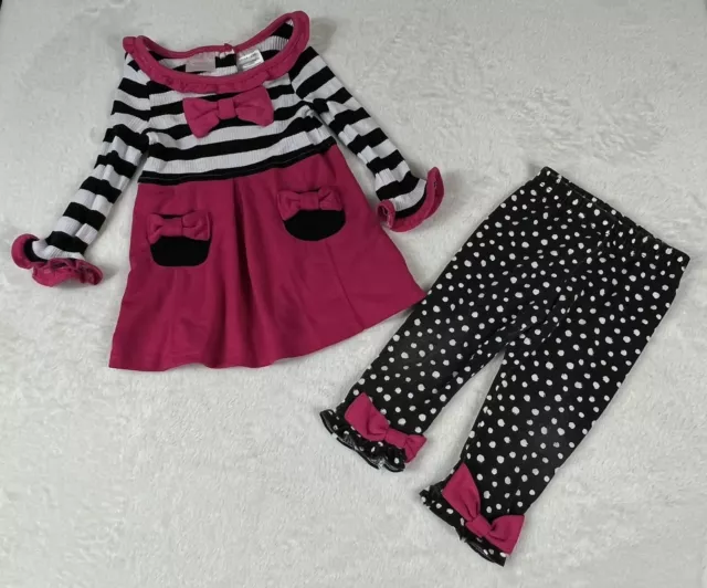 Nannette Baby Girls  Dress 2 Piece Set Size 12M