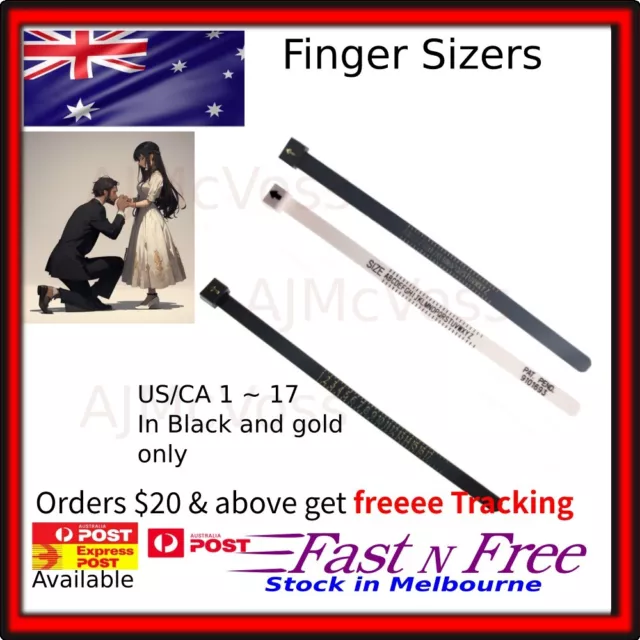 Ring Sizer Size Tool Check your Size Finger Gauge Measurement Sizes UK/AU US/CA