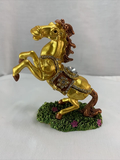 Beautiful Horse Trinket Box Bejewelled