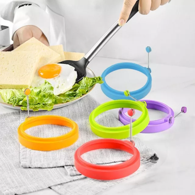 Silicone Omelette Fried Egg Molds Breakfast Frying Egg Mould Egg Pancake Ring