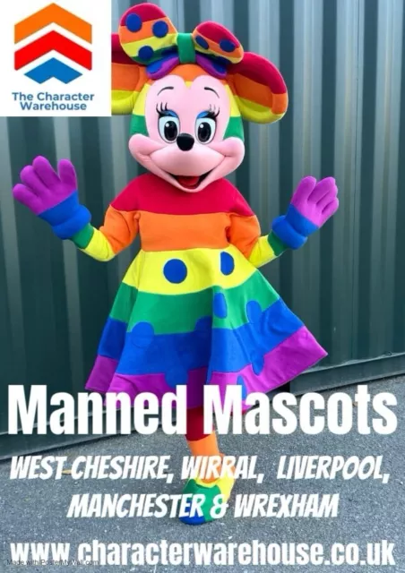 HIRE PRIDE MINNIE Mascot Fancy Dress Manned Cheshire 49.99 PicClick UK