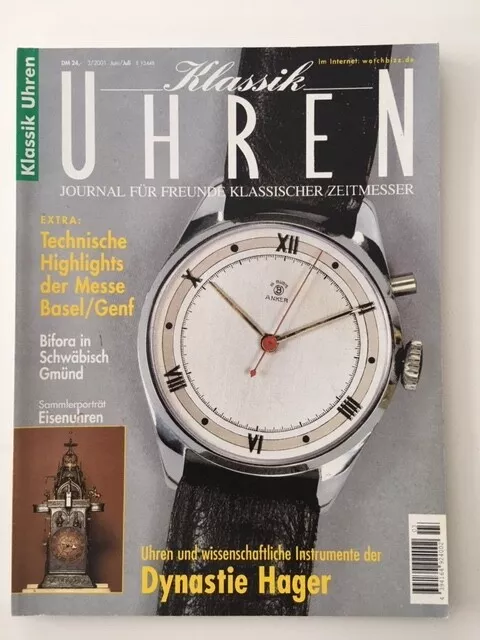 German watch magazin / Magazine allemand de montres KLASSIK UHREN 3/2001 ANKER