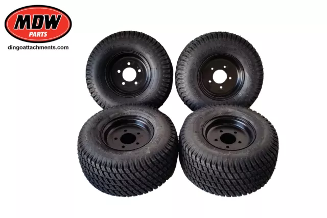 4 x JOURNEY TURF tyres with Rims 18 x 8.5 x 8 - 6 Ply- suit Dingo K93, K94, 950P