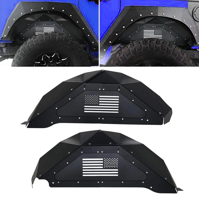 Lightweight Aluminum Rear Inner Fender Liners for 2007-2018 Jeep Wrangler JK JKU