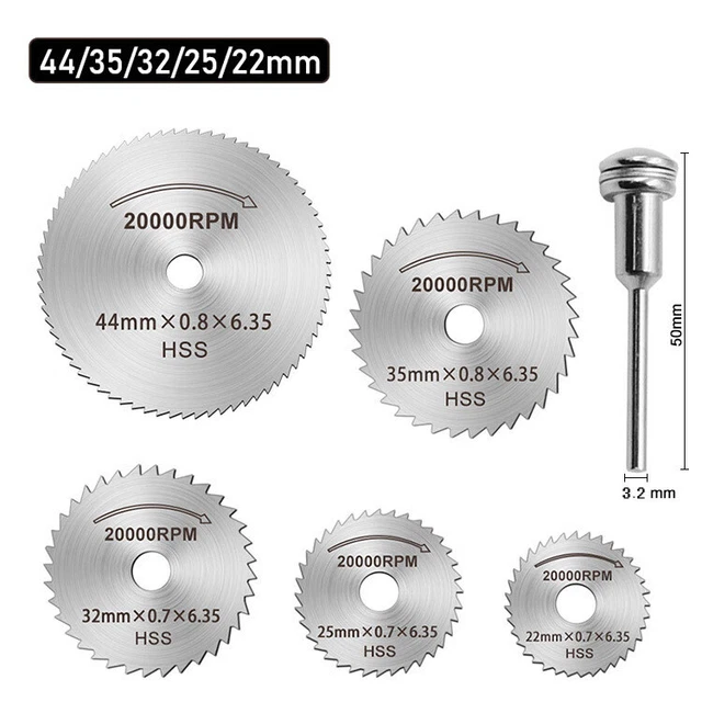 6 pz lama circolare 22/25/32/35/44 mm HSS lama Saw Blades lame circolari